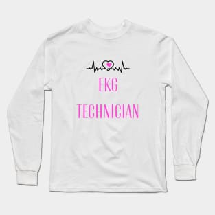 Beautiful Gift for an EKG Technician Long Sleeve T-Shirt